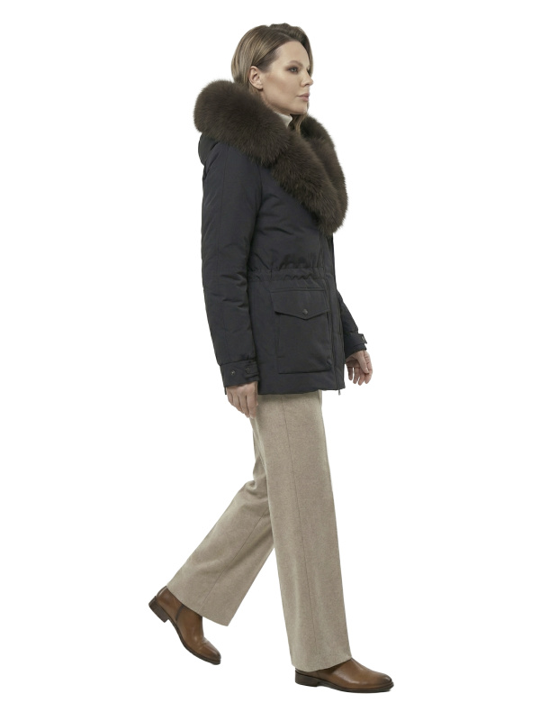 Жіночий зимовий пуховик з натуральним або штучним наповнювачем 36-1581