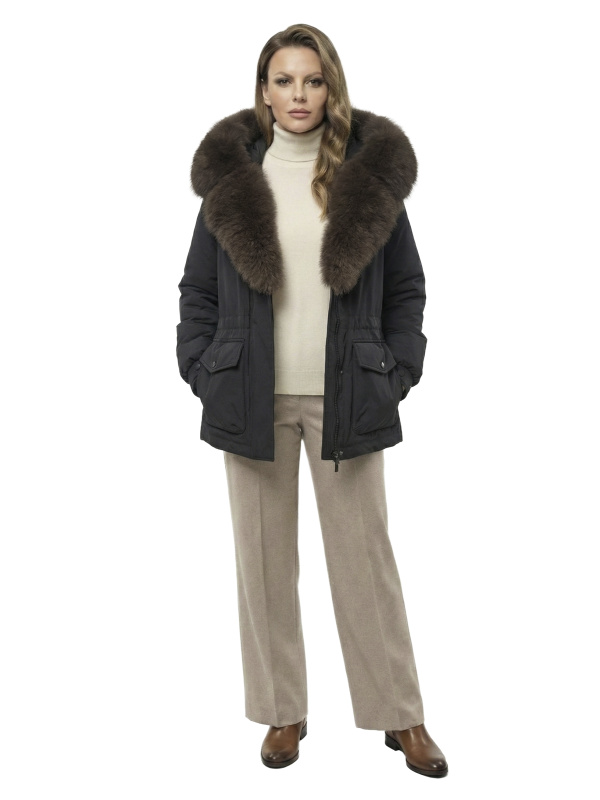 Жіночий зимовий пуховик з натуральним або штучним наповнювачем 36-1581