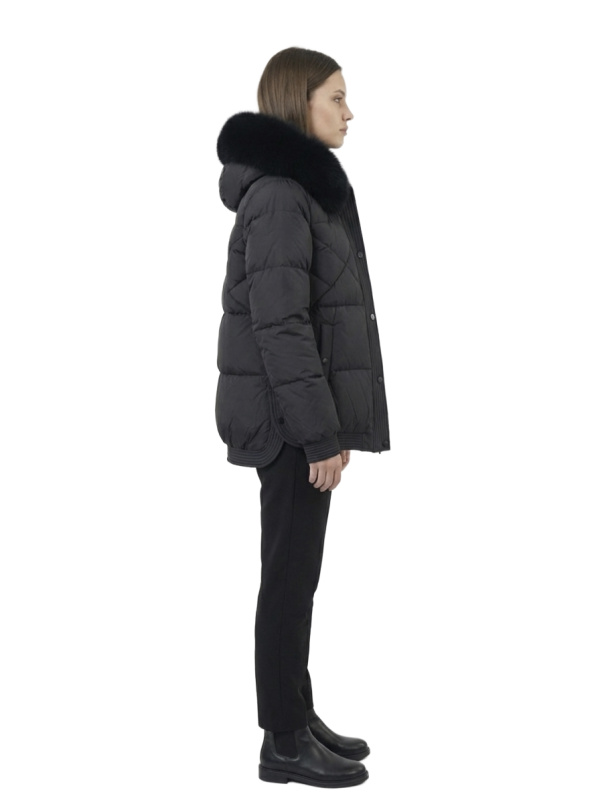 Жіночий зимовий пуховик з натуральним або штучним наповнювачем 36-1577