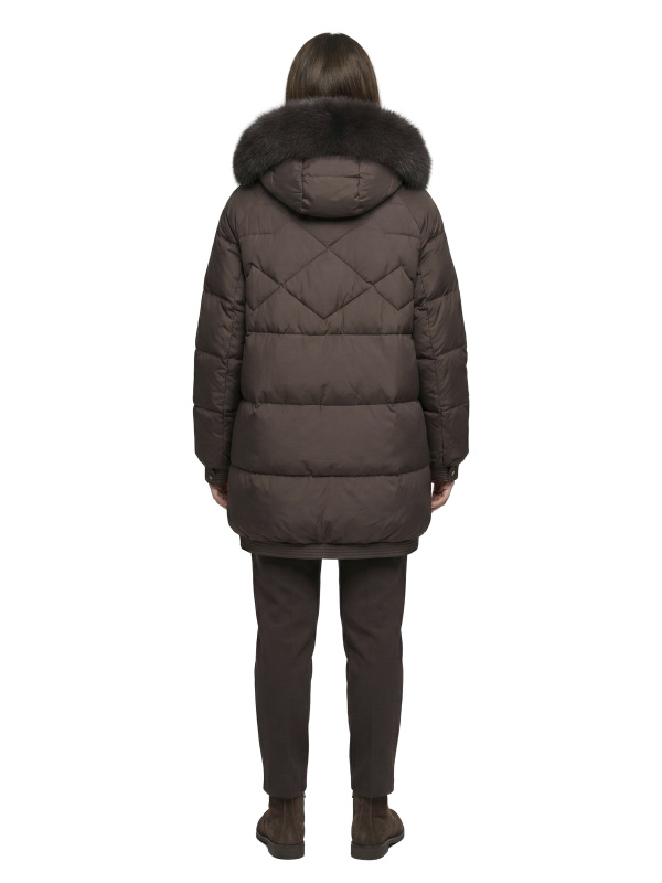 Жіночий зимовий пуховик з натуральним або штучним наповнювачем 36-1573
