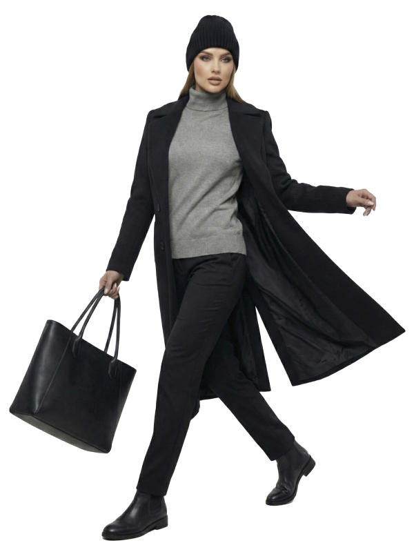 Зимове кашемірове пальто для жінок 48-269