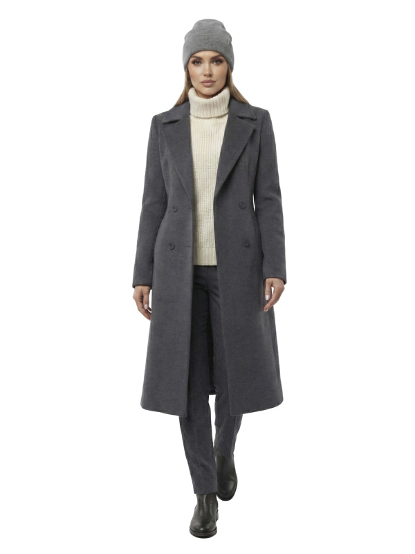 Зимове кашемірове пальто для жінок 48-266