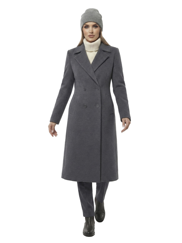 Зимове кашемірове пальто для жінок 48-266