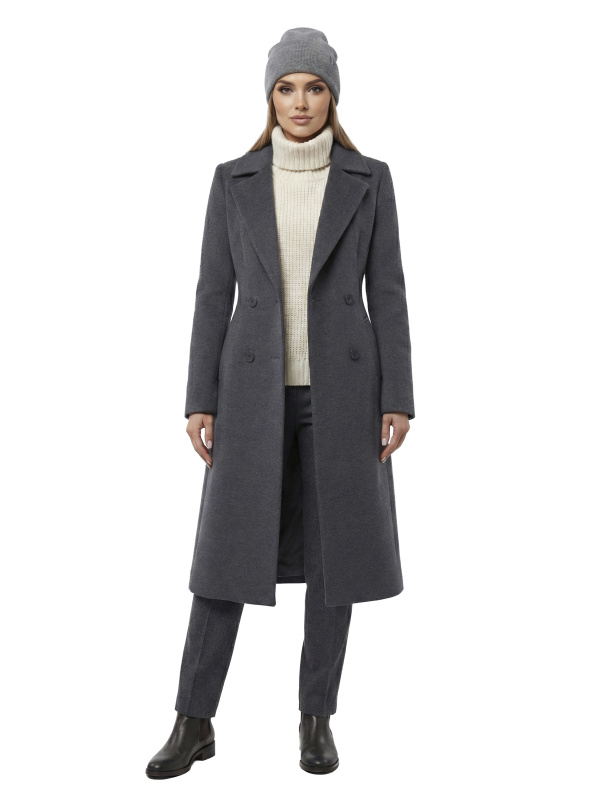 Зимове кашемірове пальто для жінок 48-266