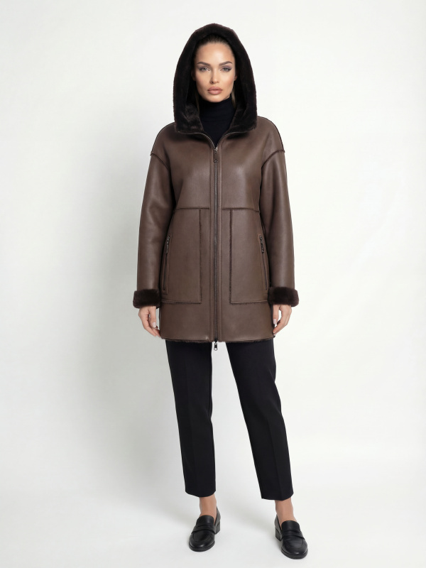 Куртка жіноча демісезонна з еко-шкіри 47-101