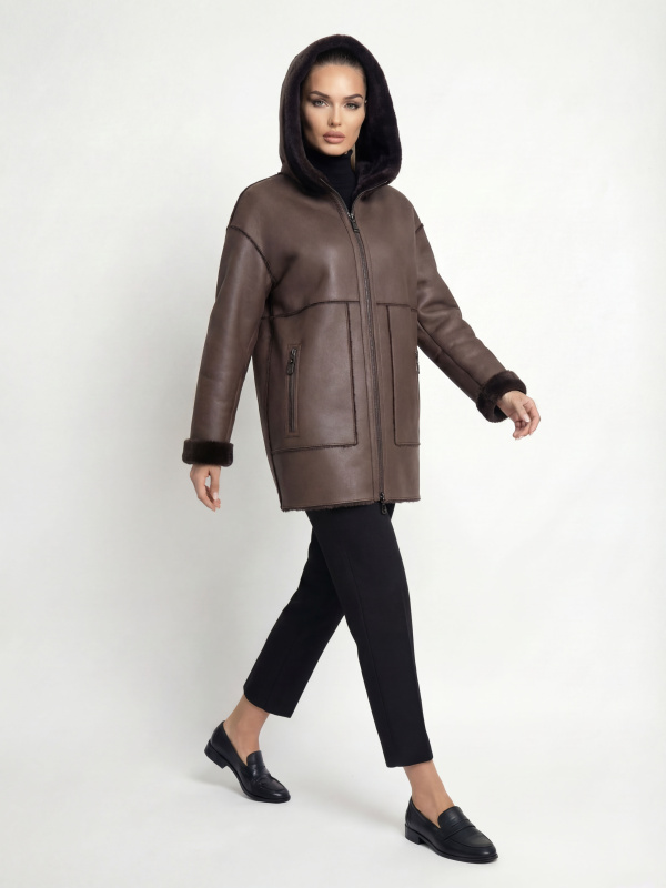 Куртка жіноча демісезонна з еко-шкіри 47-101