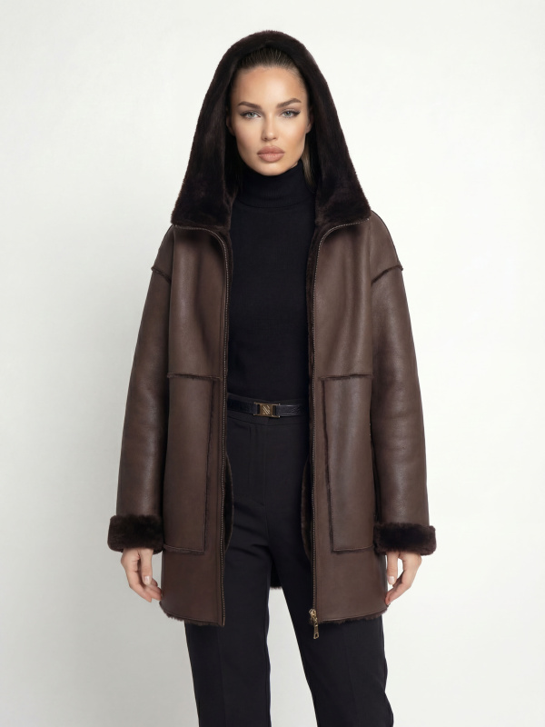 Куртка жіноча демісезонна з еко-шкіри 47-101