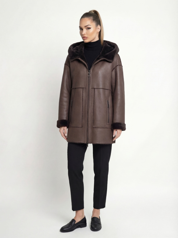 Куртка жіноча демісезонна з еко-шкіри 47-101