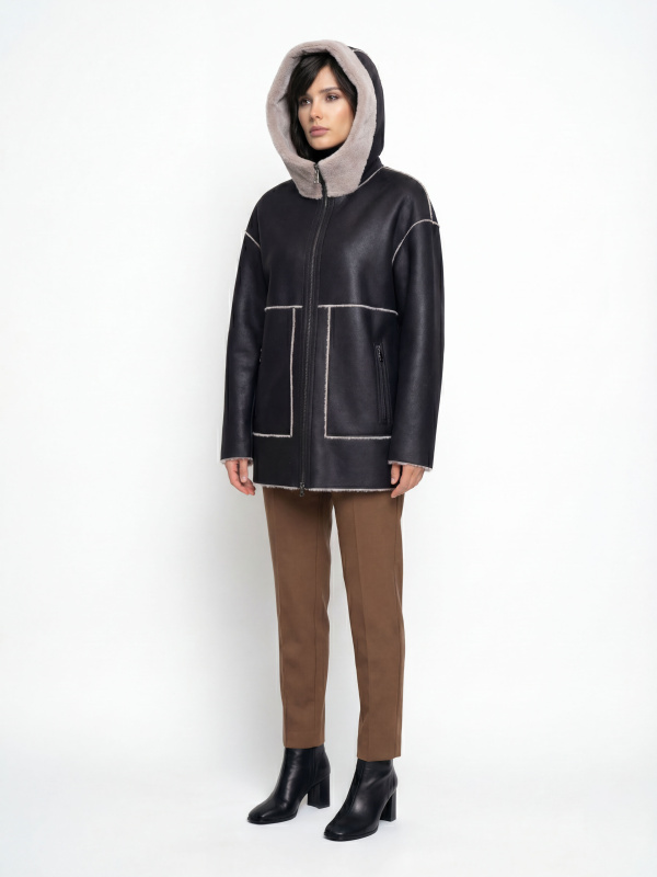 Куртка жіноча демісезонна з еко-шкіри 47-86