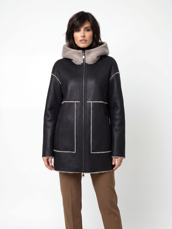 Куртка жіноча демісезонна з еко-шкіри 47-86